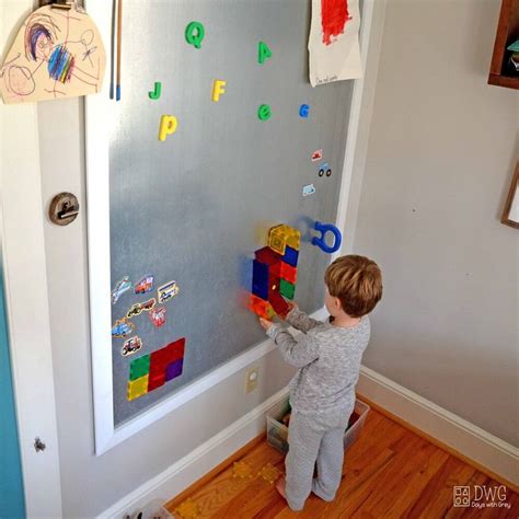 How to Make DIY Magnetic Wall for Magnet Play | Salle de jeux, Chambre ...