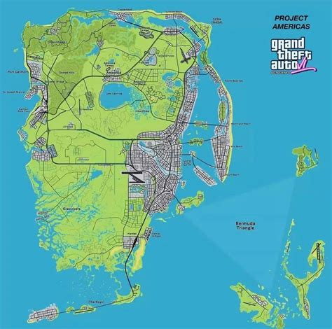 The predicted map for GTA 6 has been leaked