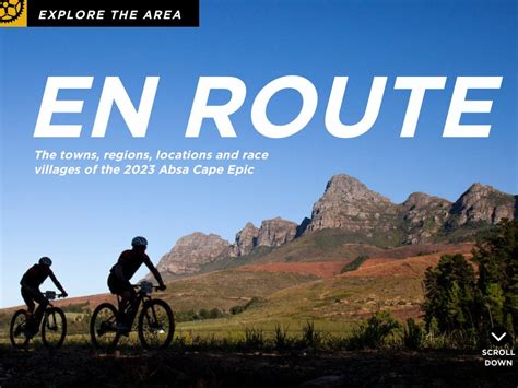 Towns - 2023 Absa Cape Epic Route Launch