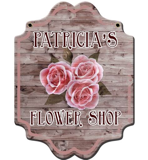 Flower Shop Metal Sign - Personalized 22 x 26 Inches