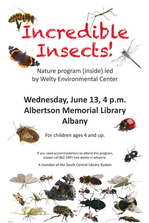 Nature Program: Incredible Insects! | Albertson Memorial Library