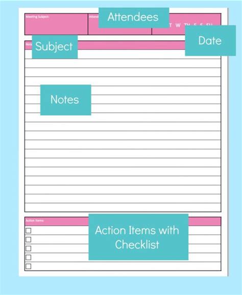 Note Taking Paper Template | PDF Template