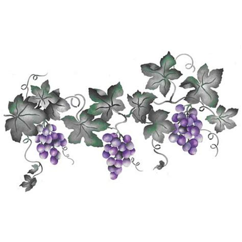 Small Grape Vine Wall Stencil SKU #2933B by Designer Stencils - Walmart ...