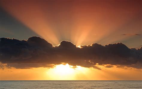 Horizon during sunset, landscape, sea, clouds, horizon HD wallpaper ...