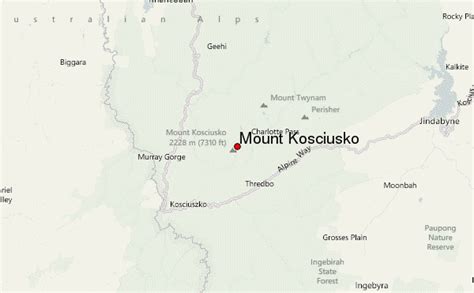 Mt Kosciuszko Australia Map