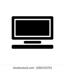 Vector Black Icon Computer Stock Vector (Royalty Free) 2283110721 ...