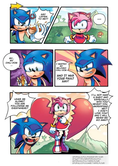 I drew a mini Sonamy comics. I wanted to somehow explain the change in ...