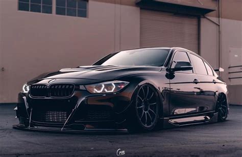 BMW F30 3 series black slammed