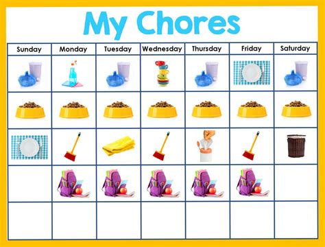 Editable Chore Chart for Kids - Happy Brown House