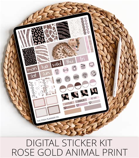 Digital Planner Stickers Animal Print Planner Stickers - Etsy