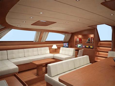 The Baltic 112 Sailing yacht Nilaya Saloon Interior Design Rendering ...