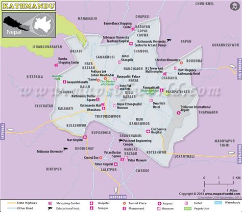 Kathmandu Map | Map of Kathmandu City, Nepal | Kathmandu, City maps, Map