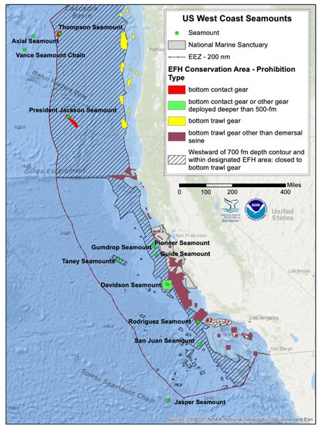 Location and protection status (if any) of seamount complexes off the ...