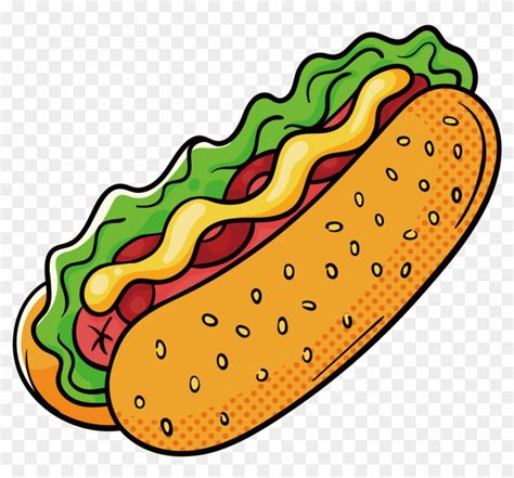 Hamburger Hot Dog Fast Food Drawing - Hot Dog Drawing Png - Free ...