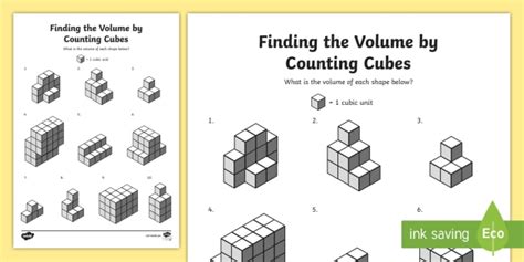 Finding the Volume by Counting Cubes Activity | Twinkl