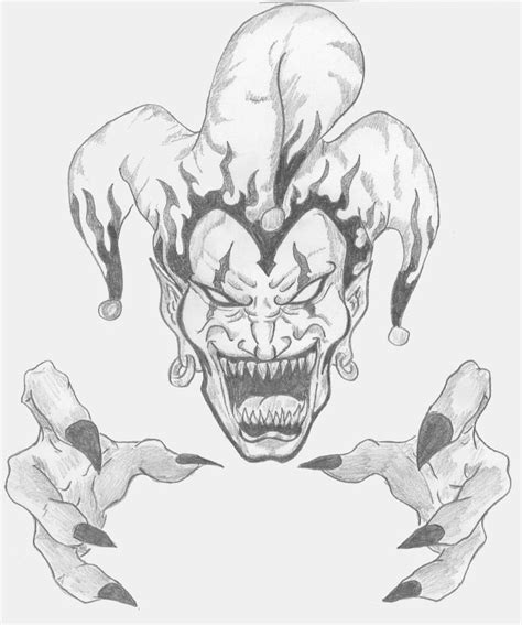 jester II by zzzisch on DeviantArt | Scary clown drawing, Evil clown ...