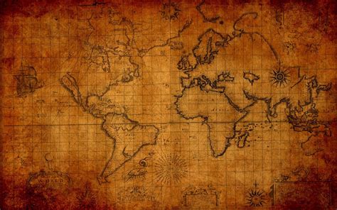 Antique World Map Wallpaper