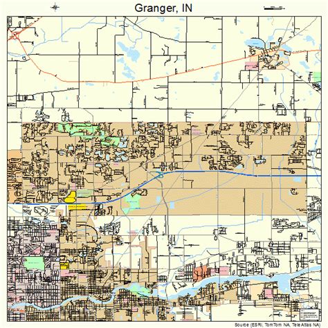 Granger Indiana Street Map 1828800