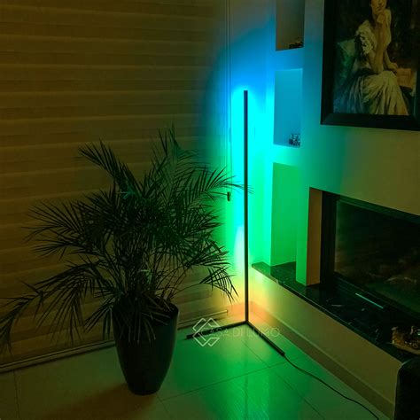 Apōllō RGB LED Corner Floor Lamp Modern & Minimalist Living | Etsy