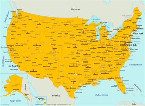 Maps Of The Usa With Cities - United States Map