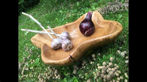 Wooden bowl carved with an angle grinder - YouTube