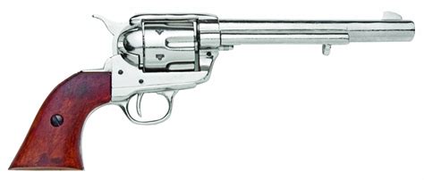 Old West Replica M1873 Nickel Finish Cavalry Single Action Revolver Non ...