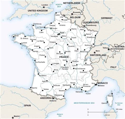 Vector Map of France Political | One Stop Map