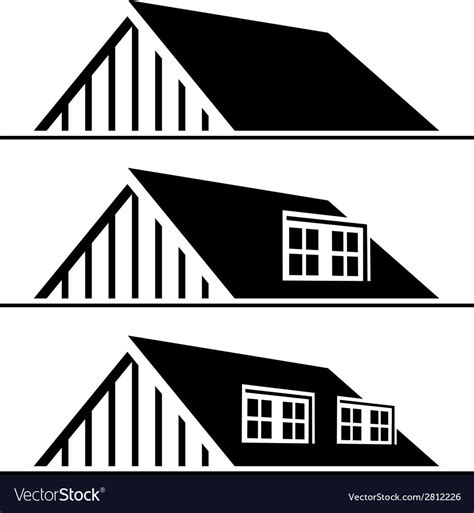 Black house roof silhouette Royalty Free Vector Image