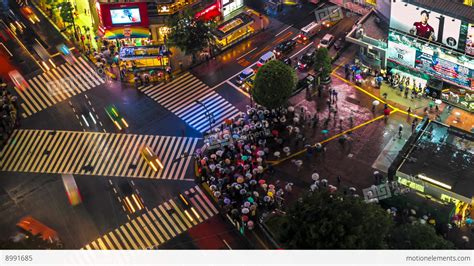 Shibuya Crossing In Timelapse, Tokyo, Japan Stock video footage | 8991685