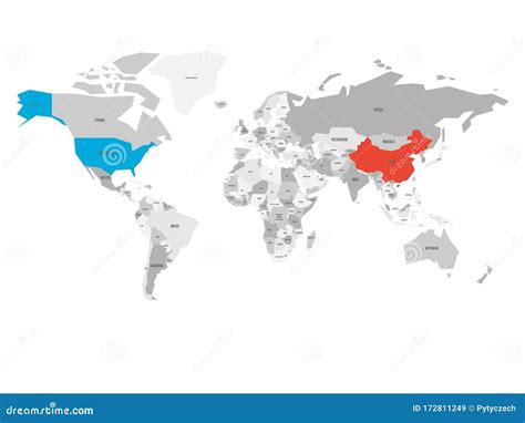 United States And China Map