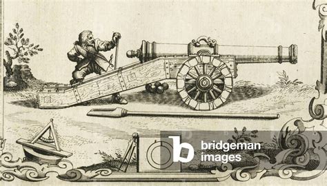 Image of Cannon diagram, 1689 (engraving) by German School, (17th century)