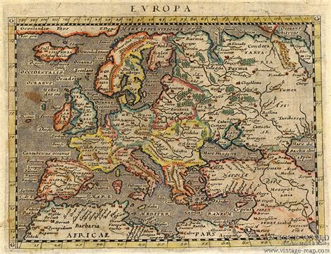 Europa - Magini, Europa Kontinent, 1597 (1604) - Antike Landkarten und ...