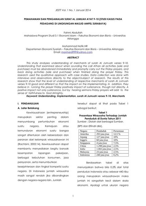 (PDF) PEMAHAMAN DAN PENGAMALAN SURAT AL JUMUAH AYAT 9 … - DOKUMEN.TIPS