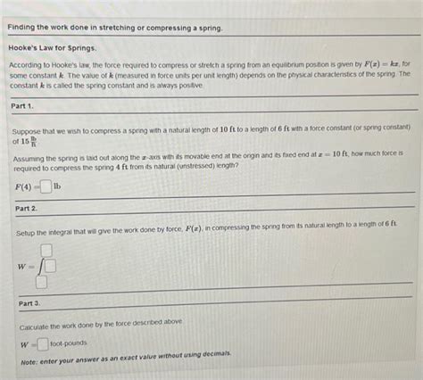 Solved Hooke's Law for Springs. According to Hooke's law, | Chegg.com