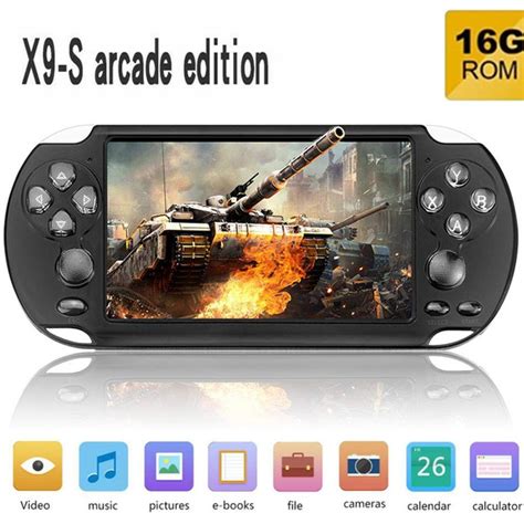 128Bit 16GB ROM X9S Handheld 5.1"Screen MP3 Player Game Console Built ...