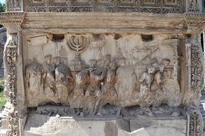 The replica of the Arch of Titus spoils panel – Hidden in the Crag