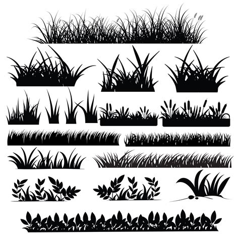 Grass Silhouette SVG Bundle Grass Clipart Grass Svg Cut - Etsy