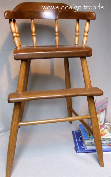 Antique Wooden Childs High Chair by WdWsDesignTrends on Etsy