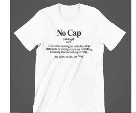 No Cap T-shirt - Etsy