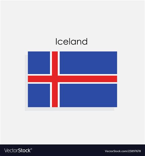 Iceland flag Royalty Free Vector Image - VectorStock