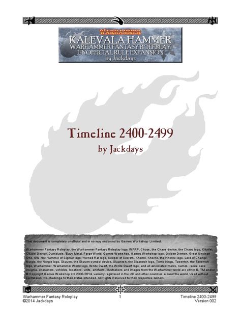 Warhammer Timeline 2400-2499 | Fantasy Worlds | Fantasy | Free 30-day ...