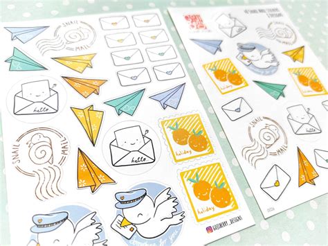 Snail Mail Stickers No.2 Pen Pal Stationery Envelope Deco - Etsy UK