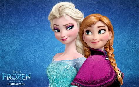 HD wallpaper: Disney Frozen Anna and Elsa, cartoon, sisters, Princess ...