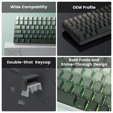 XVX Gradient Series 136-Key Side-Printed OEM Profile Keycap (6 Colors ...