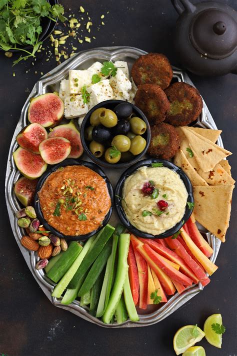 Mezze Platter (Vegetarian Meditteranean Appetizers) - Fun FOOD Frolic