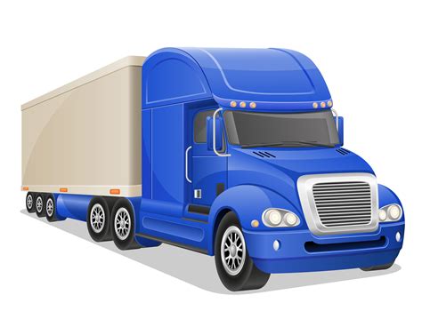 big blue truck vector illustration 513482 Vector Art at Vecteezy