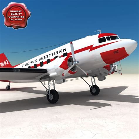 3d model douglas dc-3 aircraft