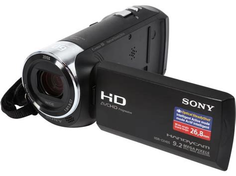 SONY Handycam CX405 HDR-CX405/B Black 1/5.8'' back-illuminated Exmor R ...