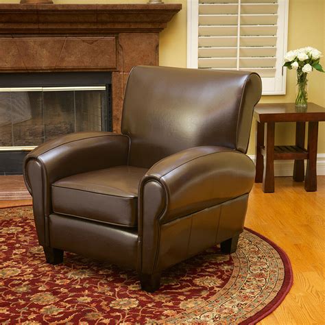 Large and Comfortable Brown Leather Cigar Club Chair | eBay