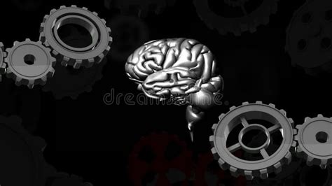 Human brain and gears stock footage. Video of human - 145006834